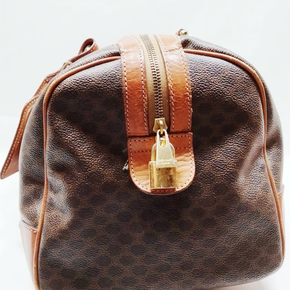 AUTHENTIC CELINE Boston bag Brown Leather Duffel Bag - Picture 5 of 7